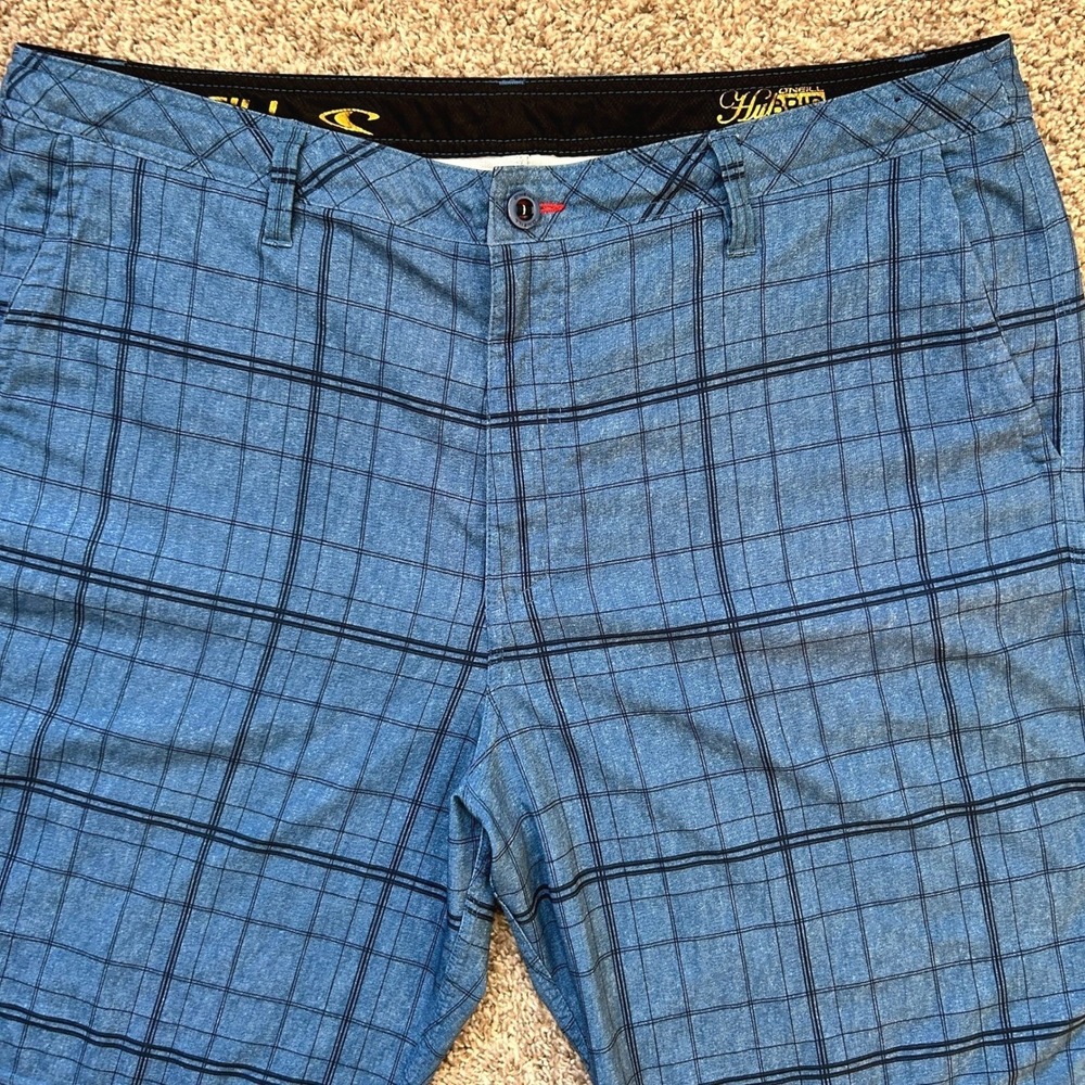 O'Neill Hybrid Board Shorts I Blue‎ Plaid Swim Outdoor Trunks I Size 38 - Picture 4 of 11